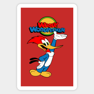 Woody Woodpecker With Logo Magnet